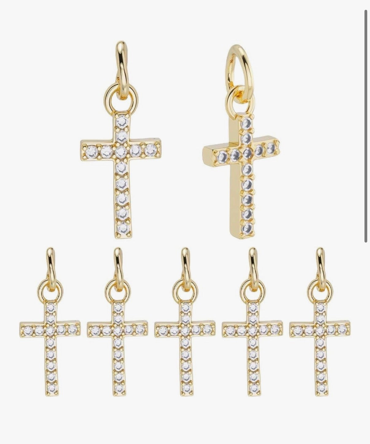 CZ Cross Charm