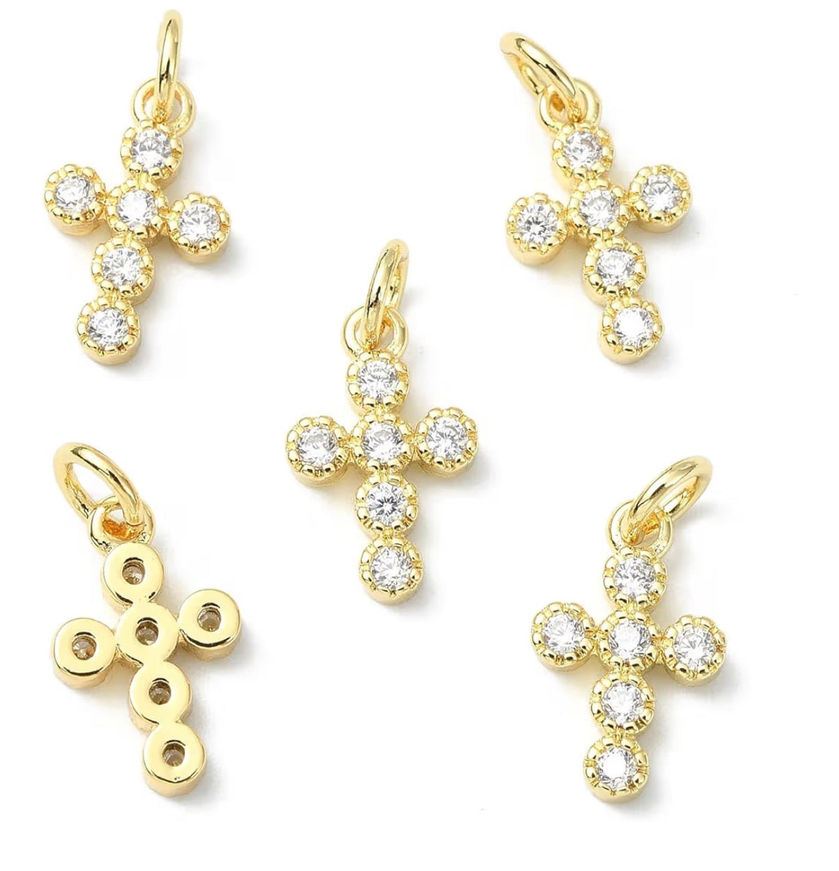 CZ Cross Charm