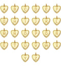 Heart Initial Charms